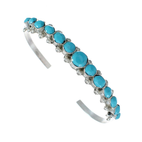 Turquoise and Sterling Silver Zuni Indian Cuff Bracelet NX11587